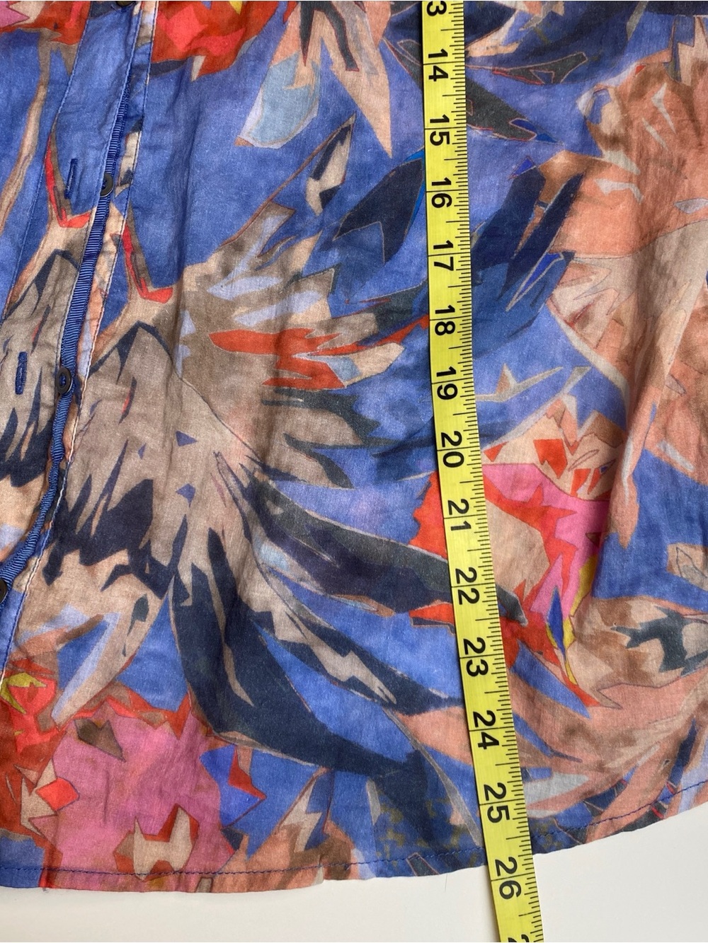 Nic+Zoe Dreamscape Printed Crinkle Shirt‎ Sz S - Picture 7 of 10